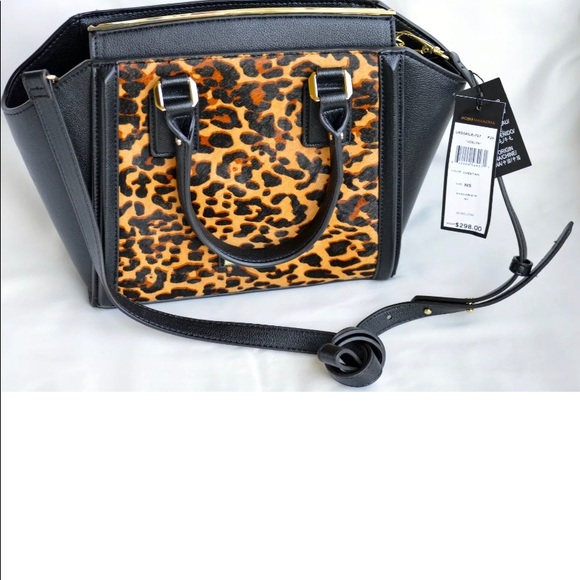 NWT BCBG Joselyn Curved Cheetah Satchel Origin$298 - Picture 3 of 7